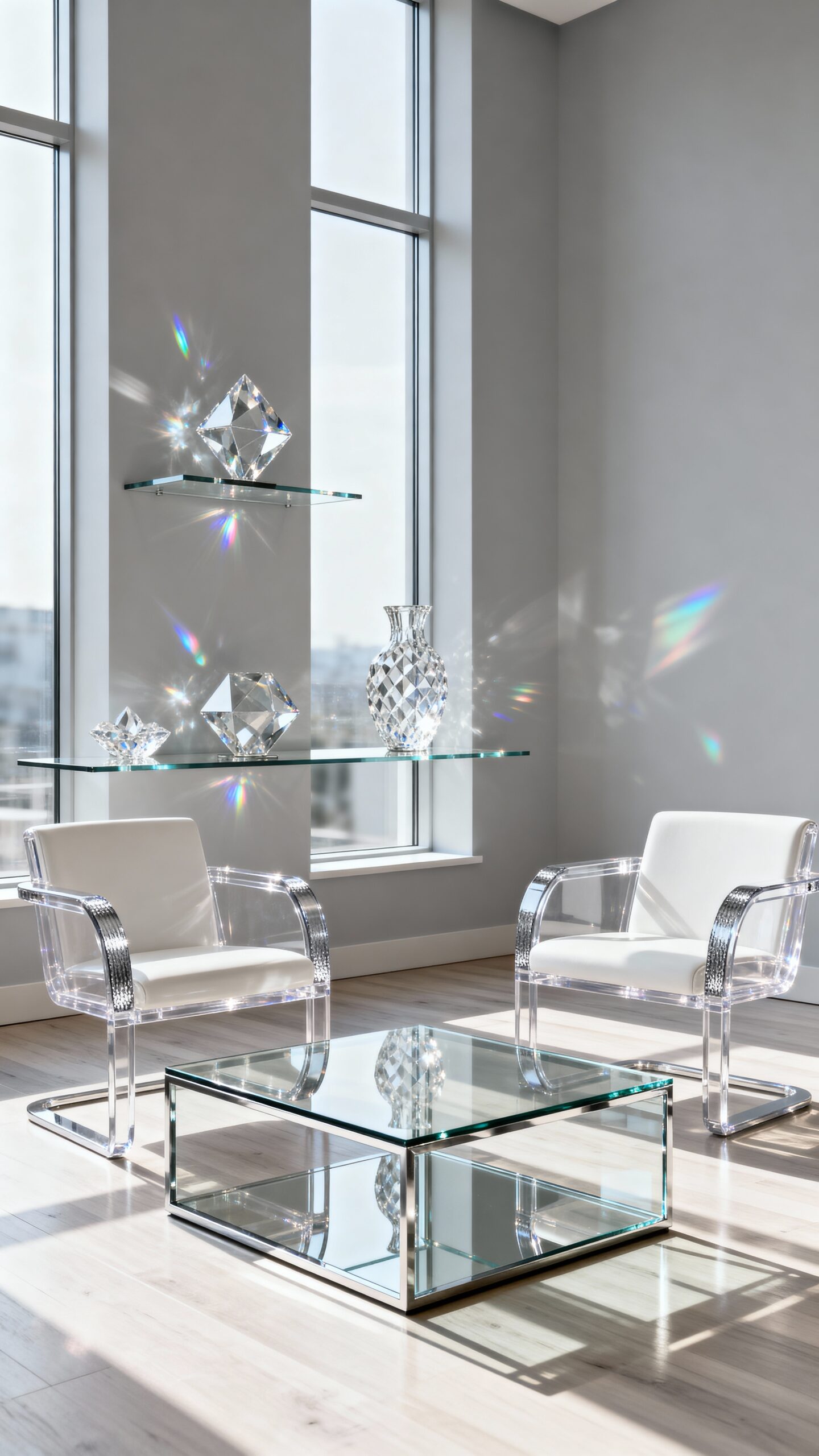 airy transparent furnishings maximize small space