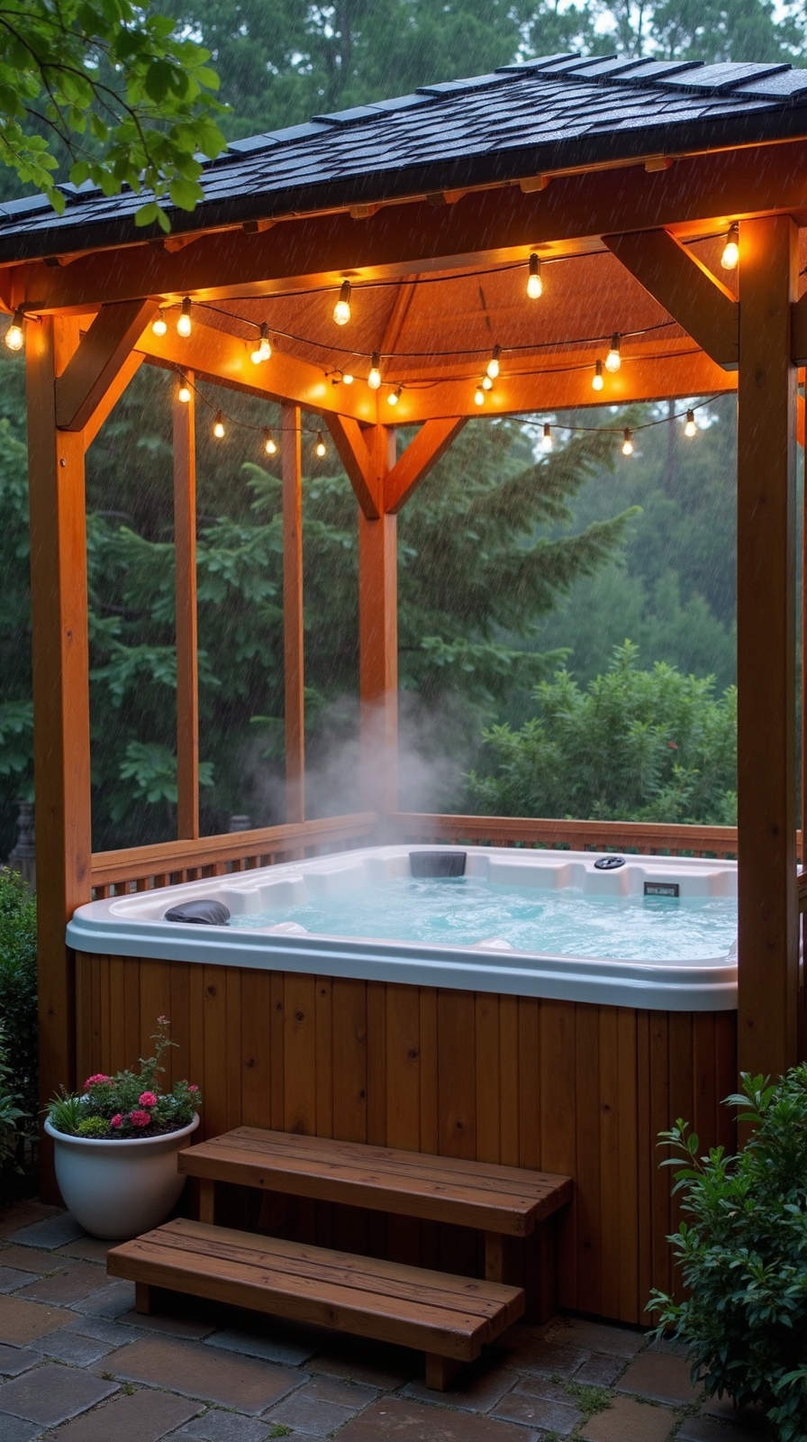 all weather hot tub sanctuary
