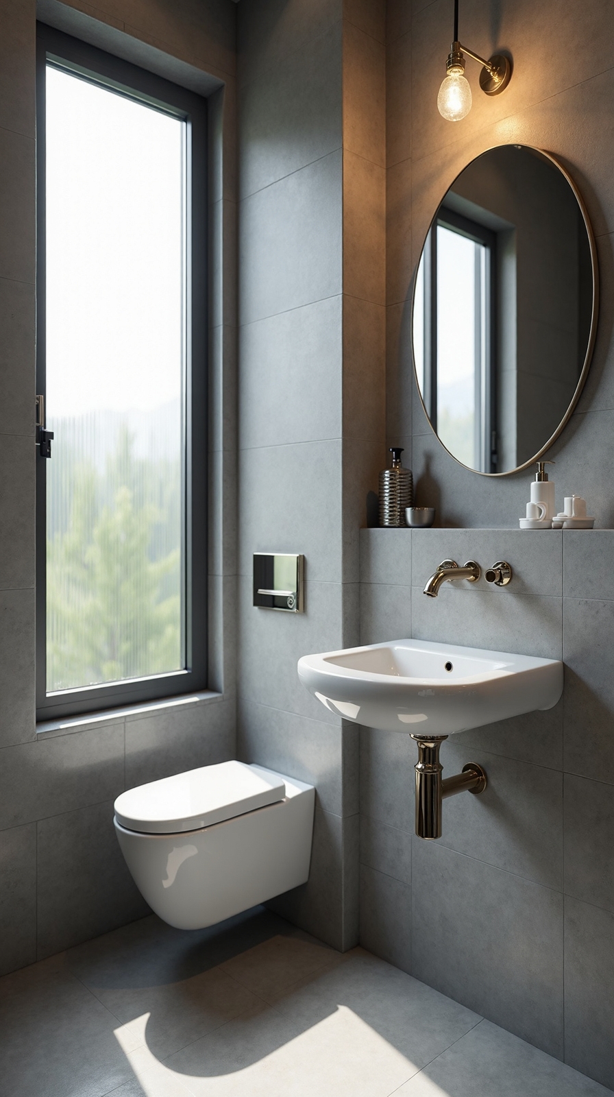 amplify natural light with metallic fixtures