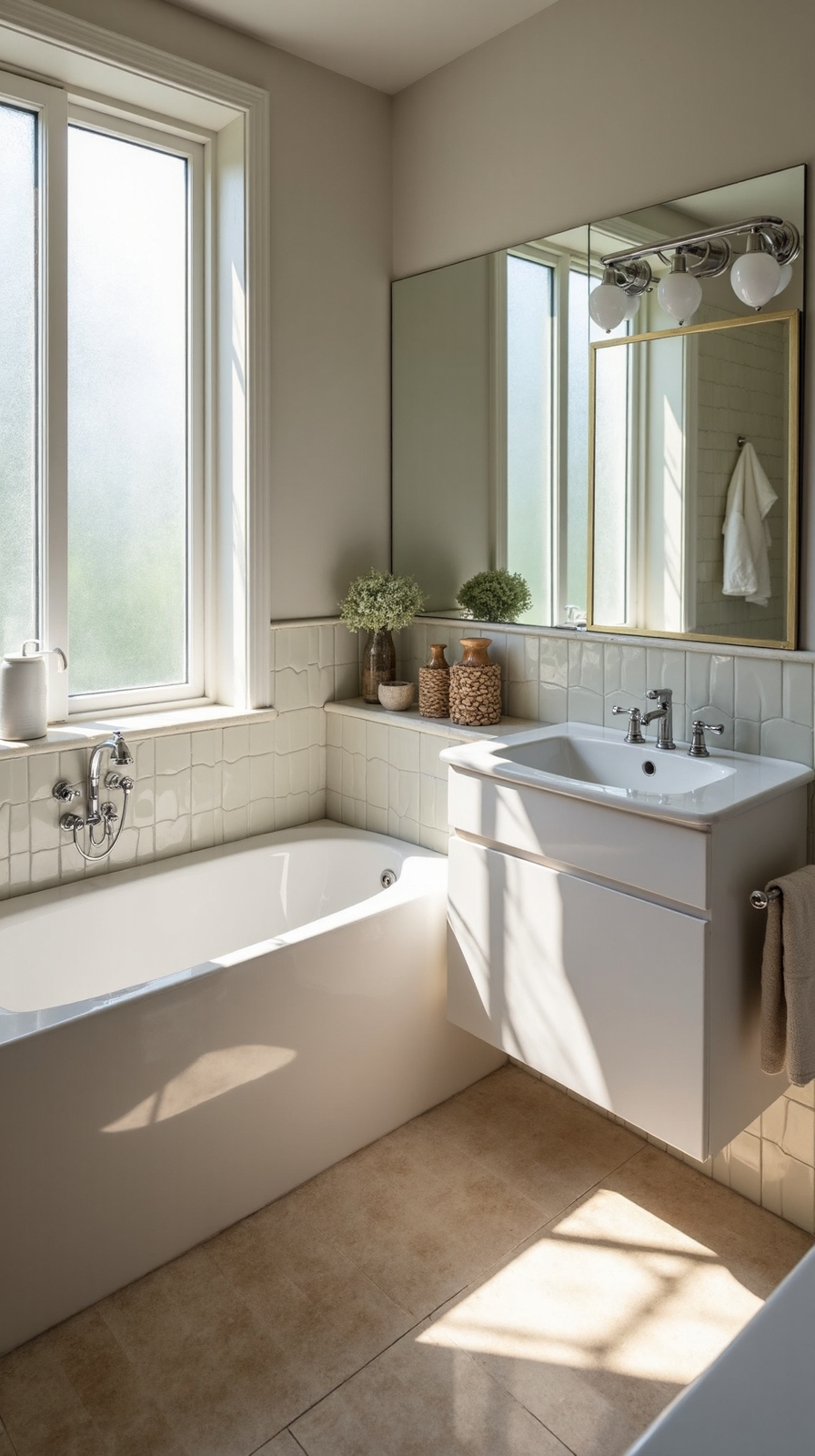 amplify natural light with mirror tiles