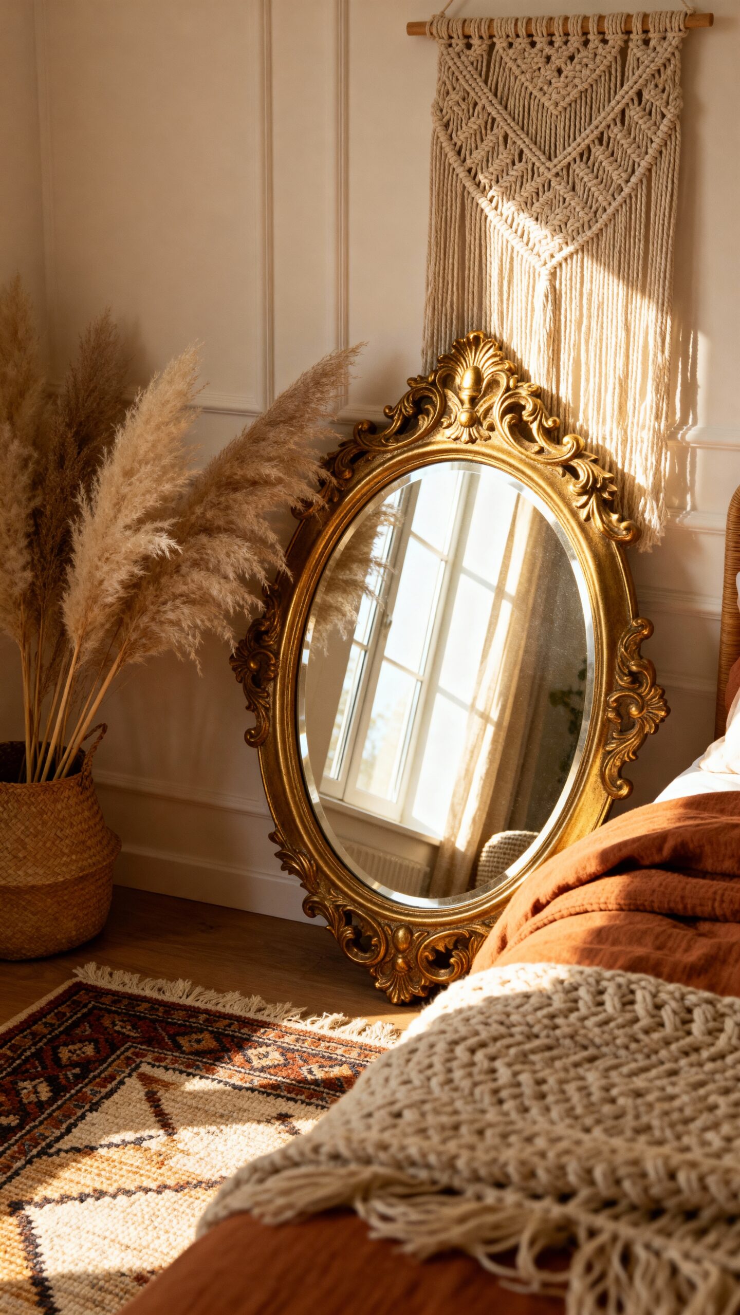 amplify natural light with vintage mirrors