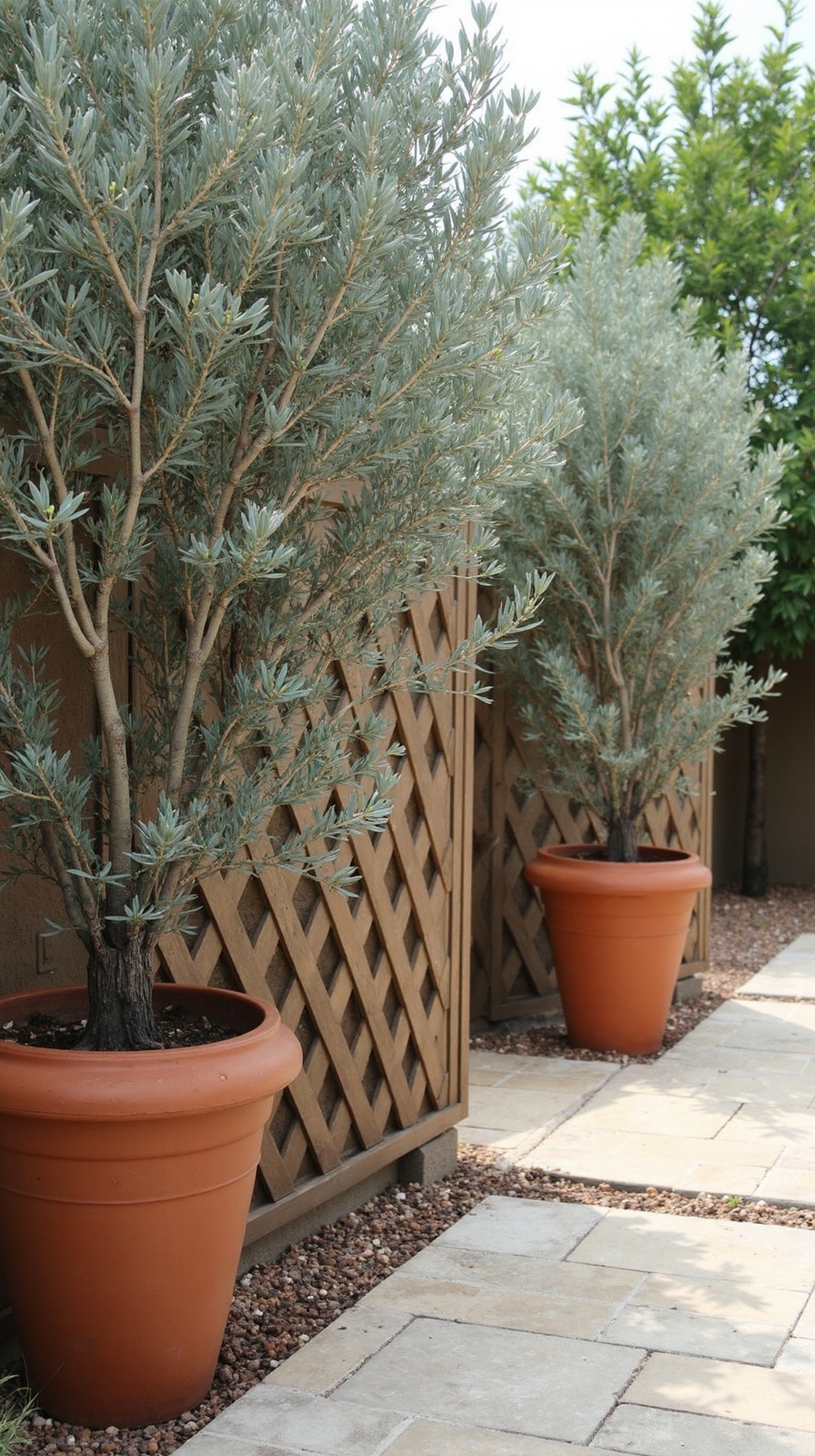 architectural eucalyptus geometric trellis patterns