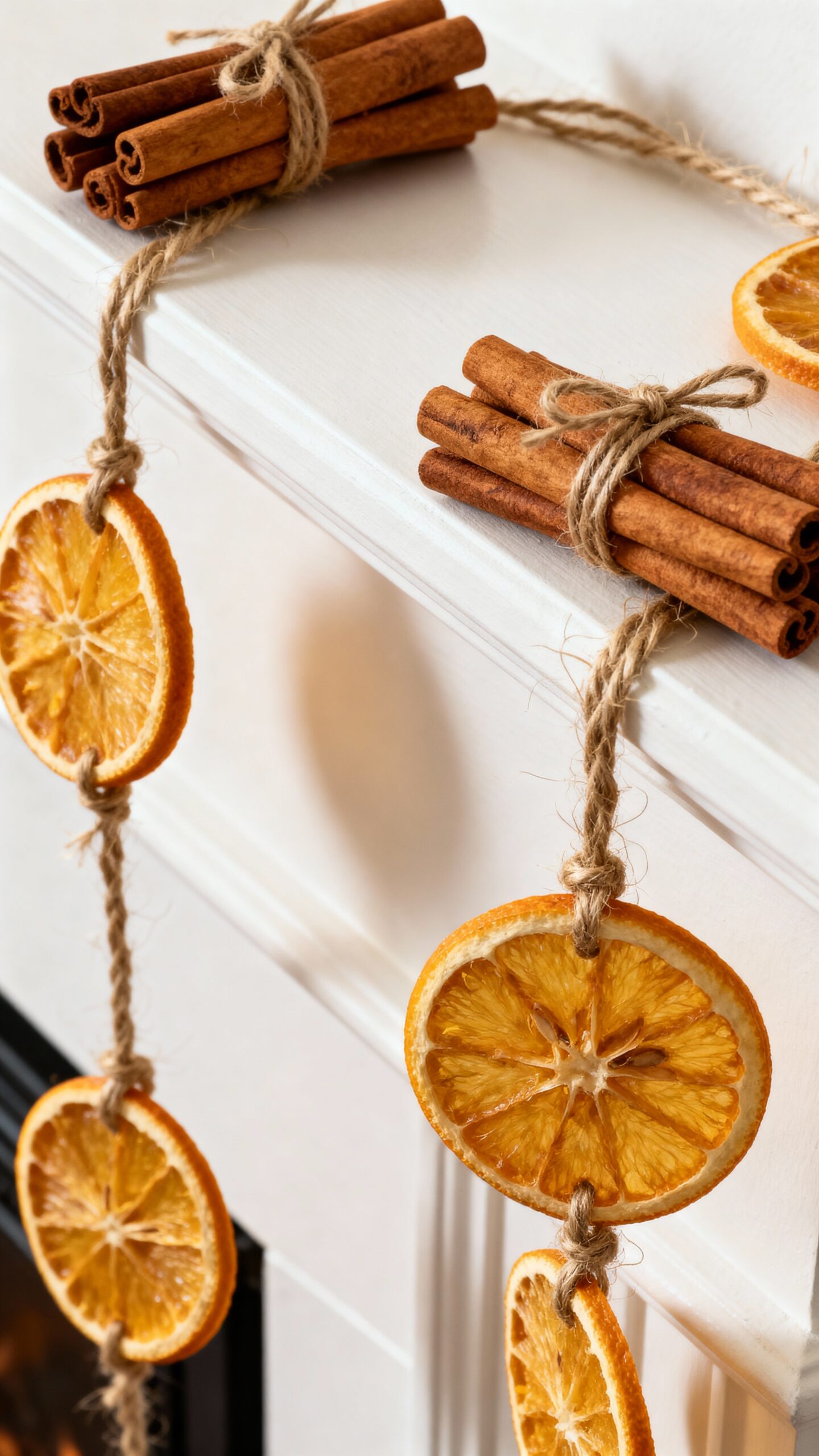 aromatic winter decor with citrus