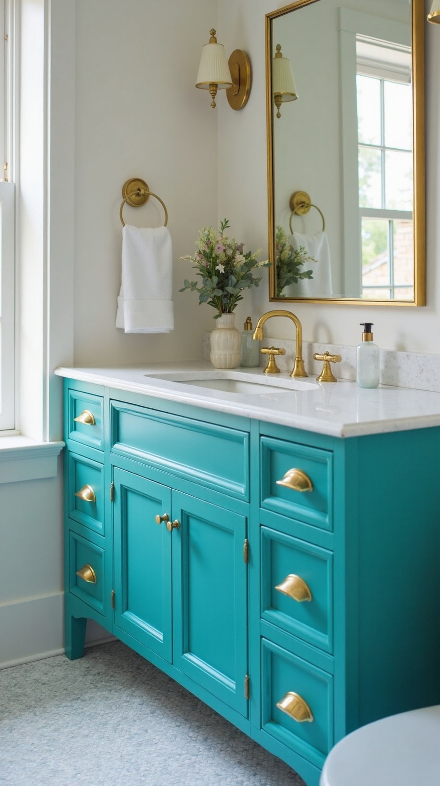 artfully crafted vibrant bathroom vanities