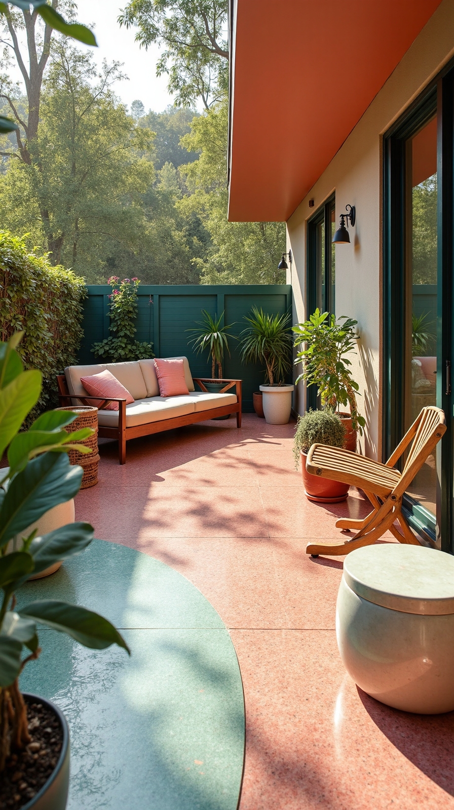 authentic 1950s terrazzo outdoor surfaces