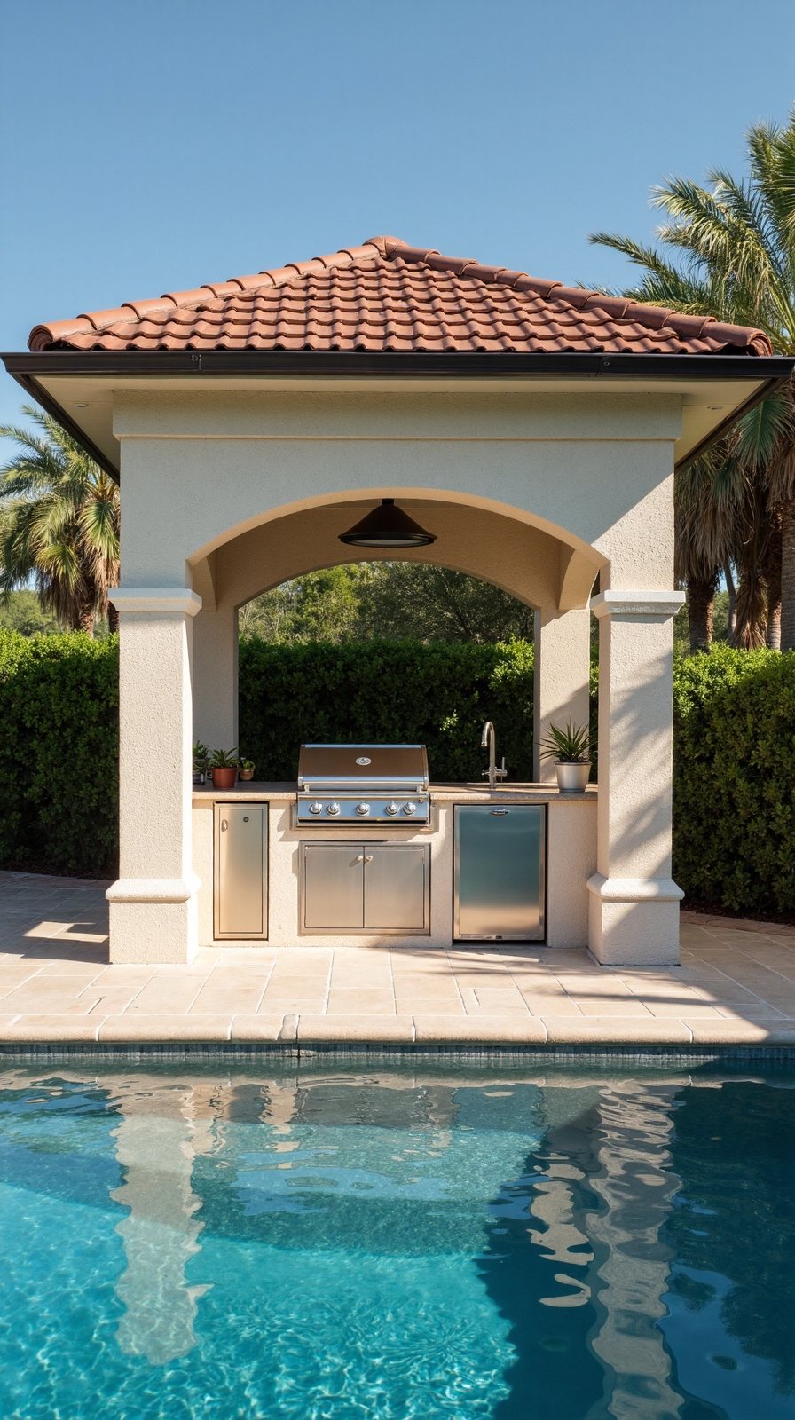 backyard entertainment hub with cabana kitchen