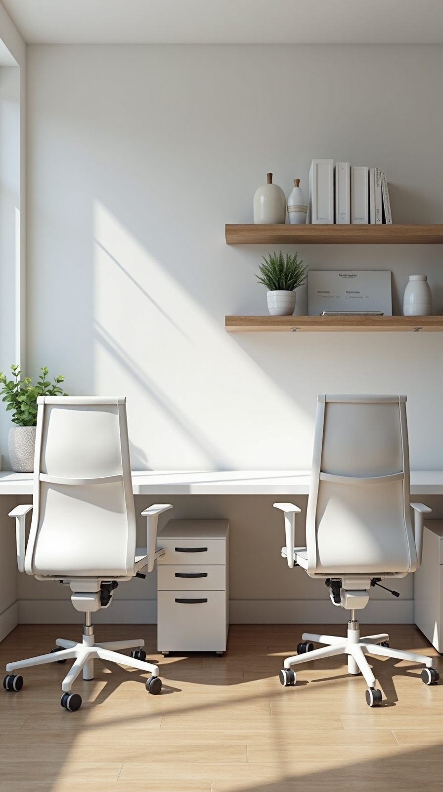 balanced collaborative workspace with customized storage