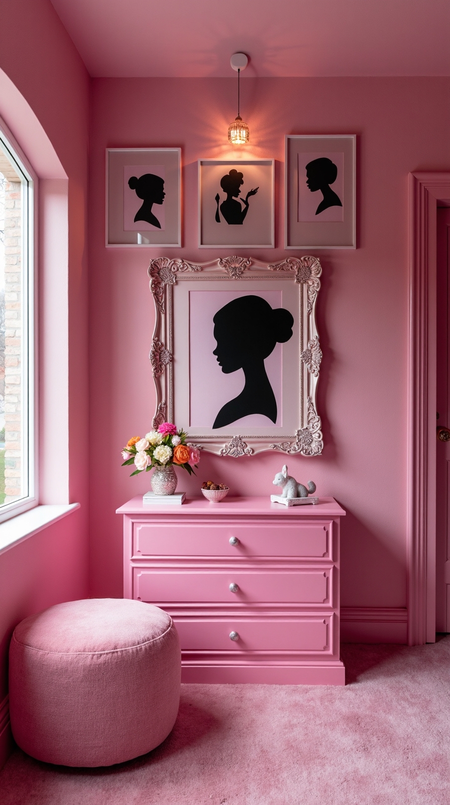 barbie inspired personalized silhouette wall display