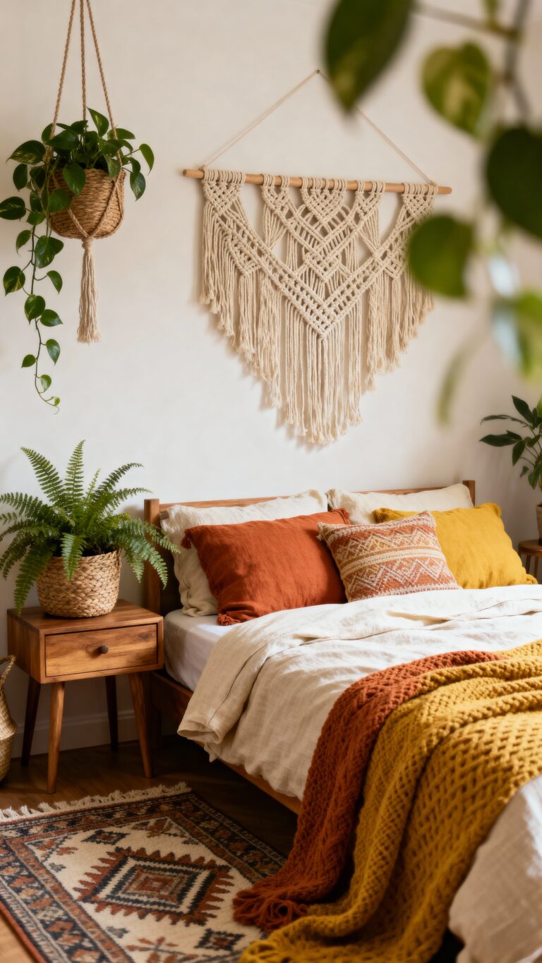 boho bedroom makeover inspiration