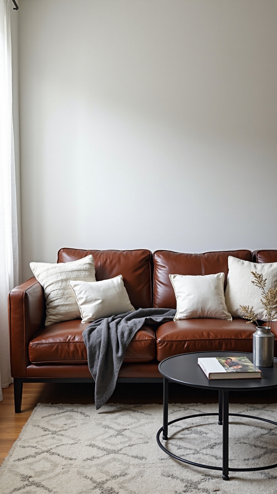 bold contrast with monochrome accents