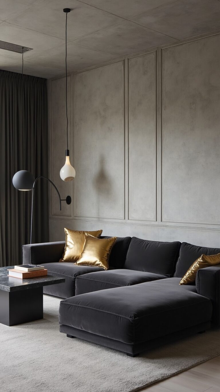 bold dark modern living