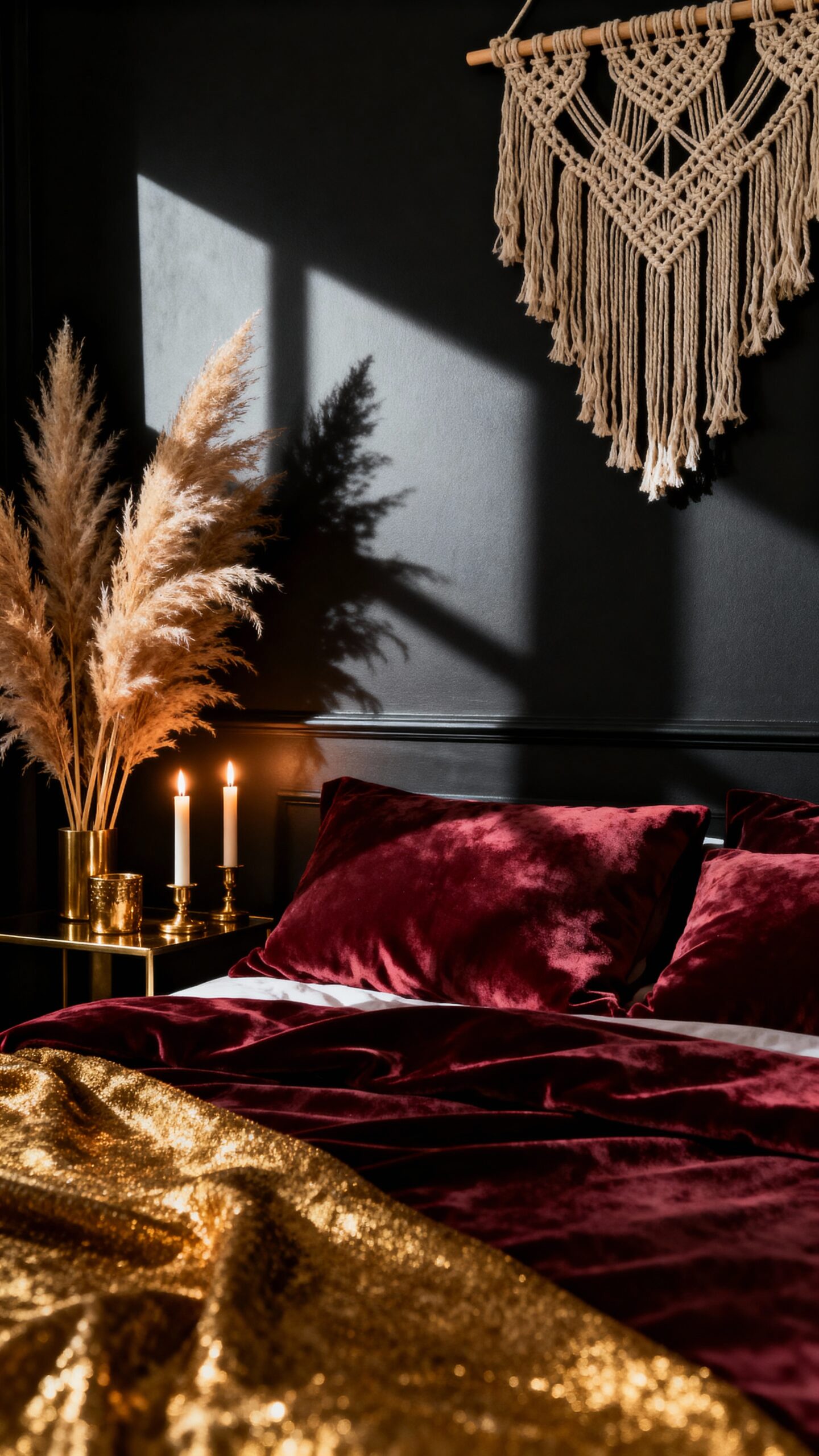bold dramatic boho bedrooms