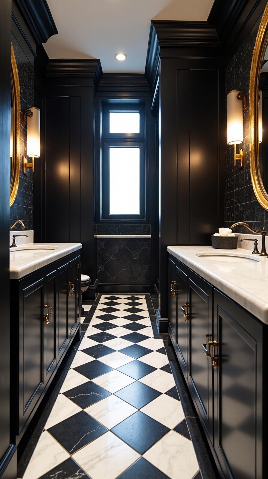 bold dramatic monochrome flooring