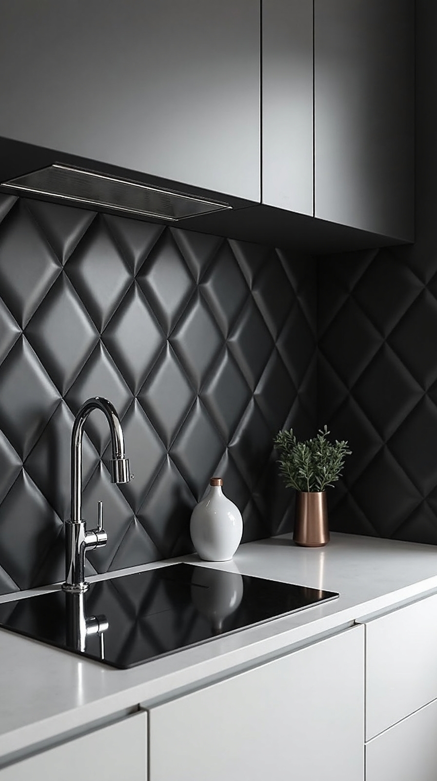 bold geometric kitchen design