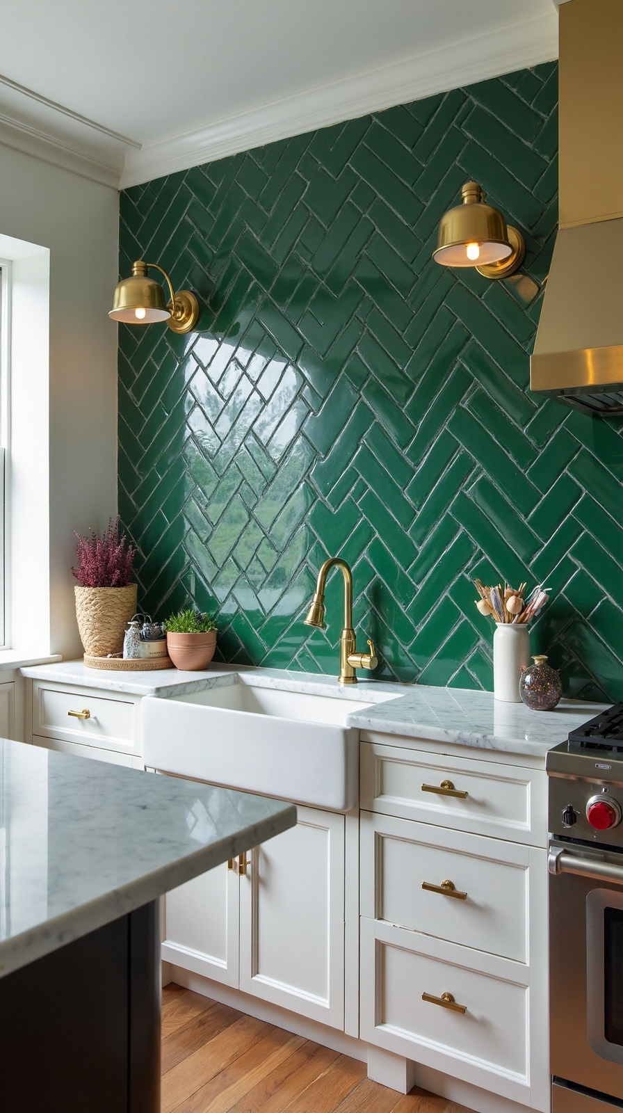 bold moody herringbone drama