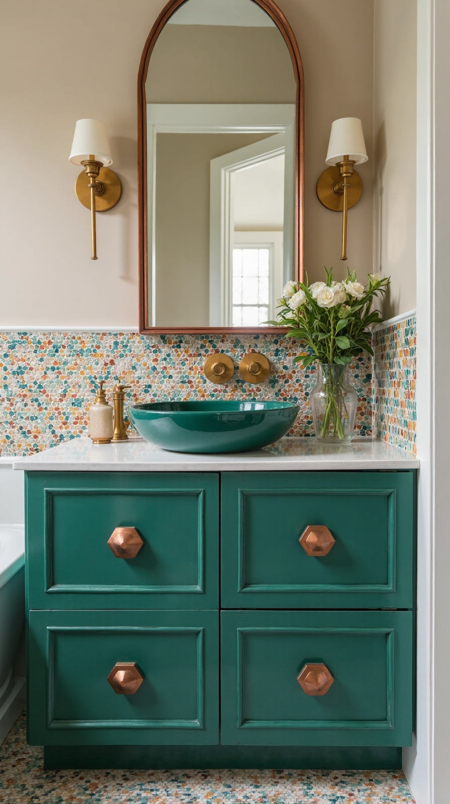 bold unexpected bathroom fixtures