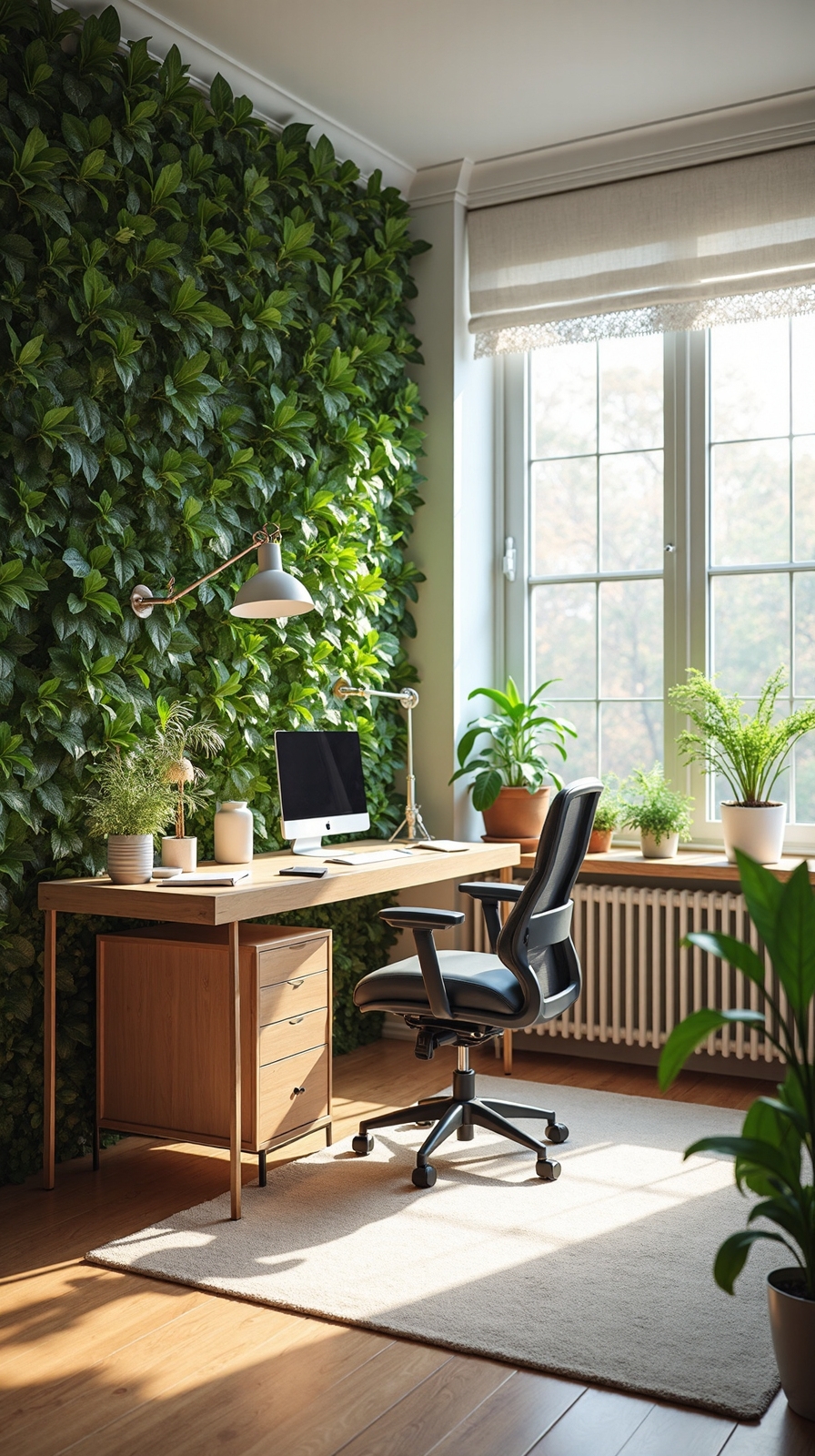 botanical oasis boosts productive workspace