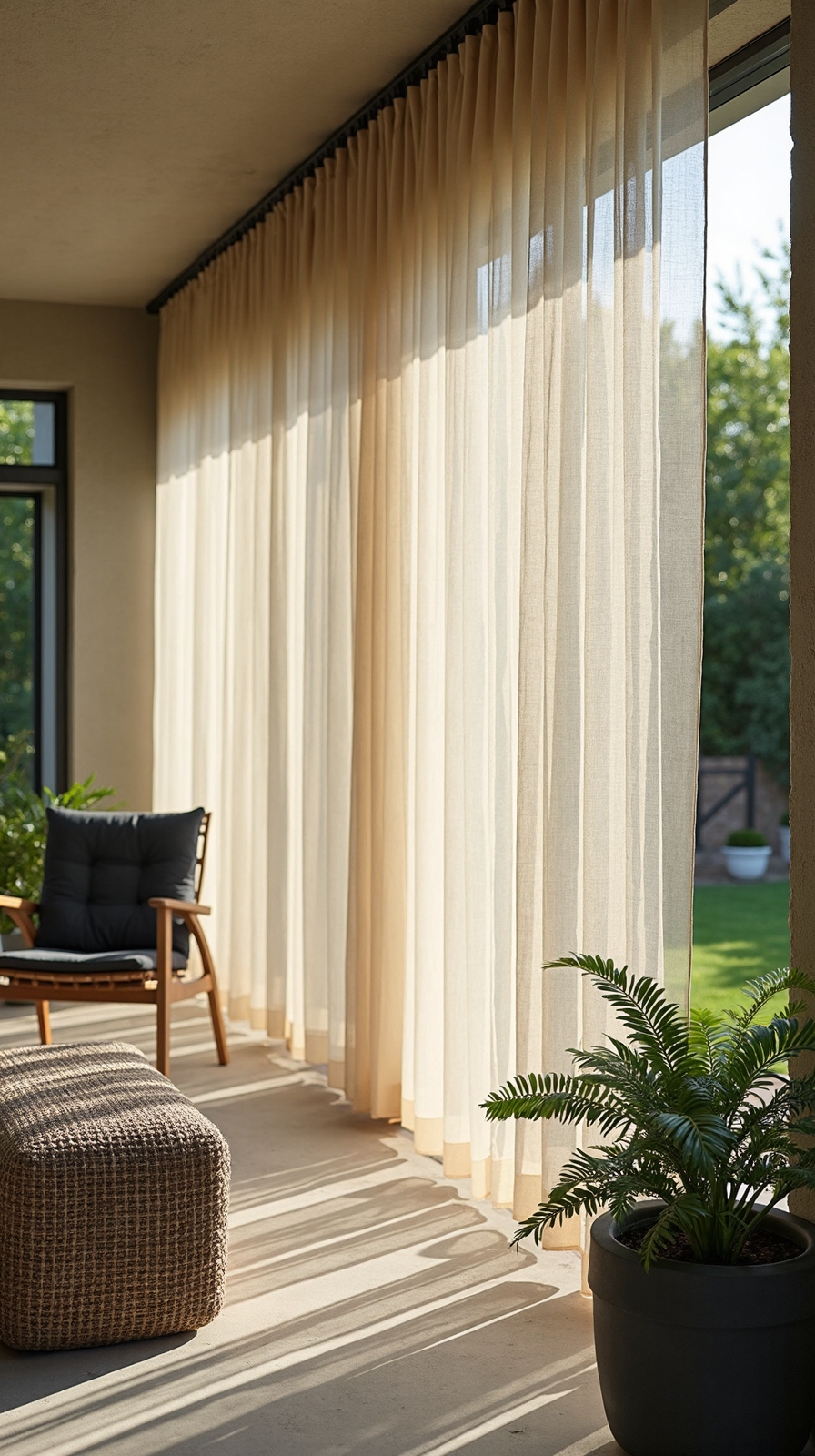 breathable adjustable private airflow enhancing patio curtains