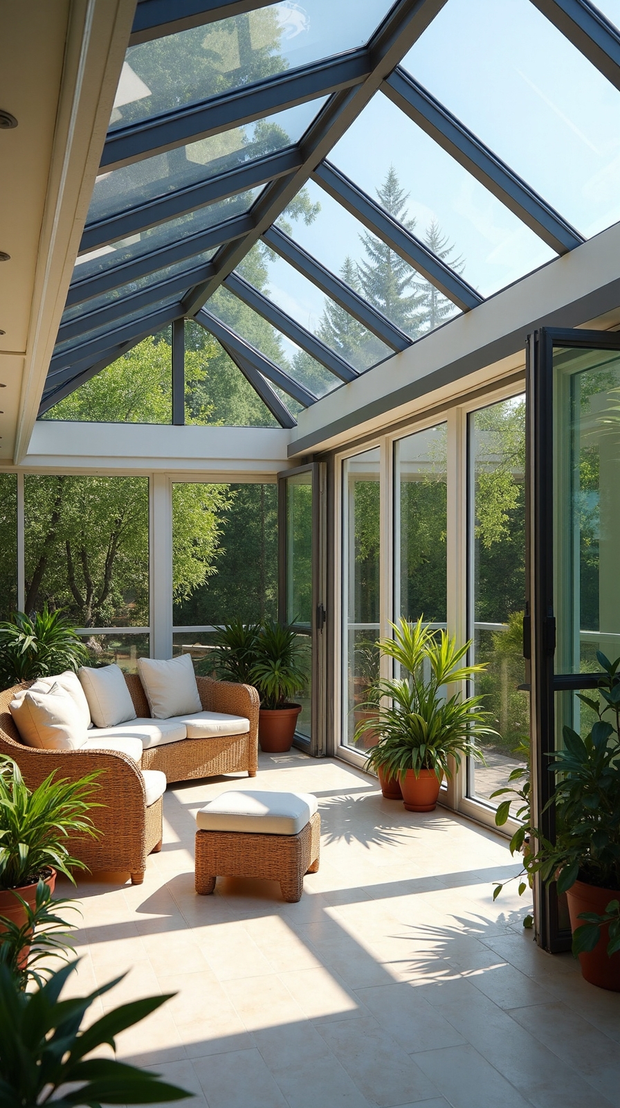 bright airy solarium style glass sanctuary