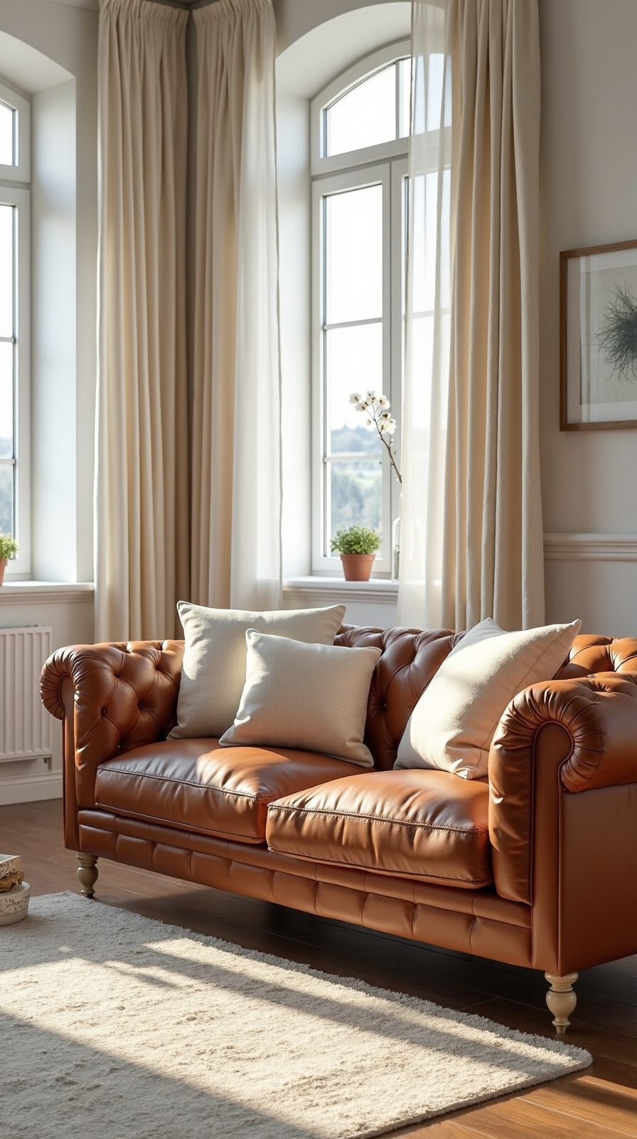 bright airy sophisticated living room design