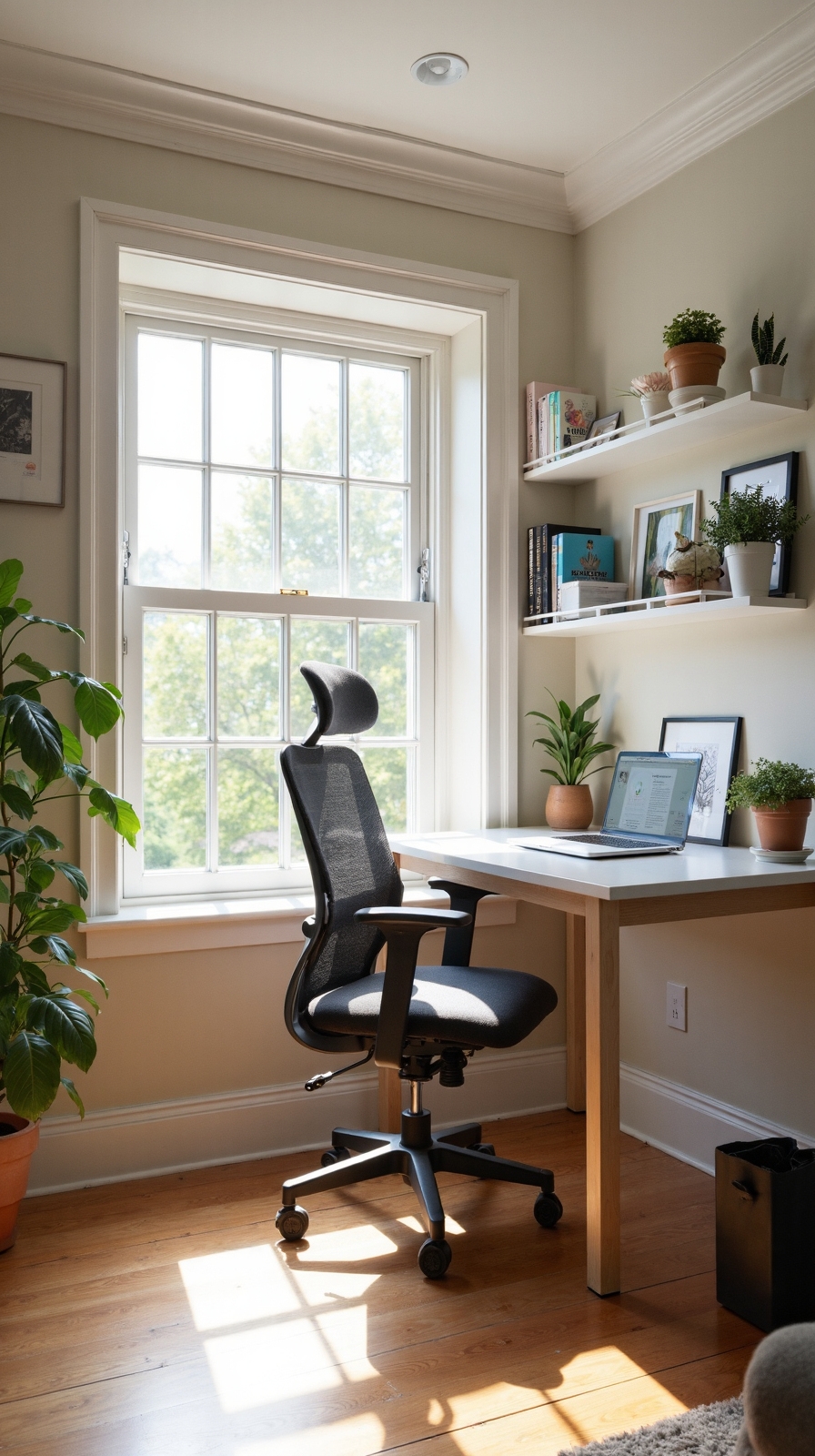 bright productive window workspace designs