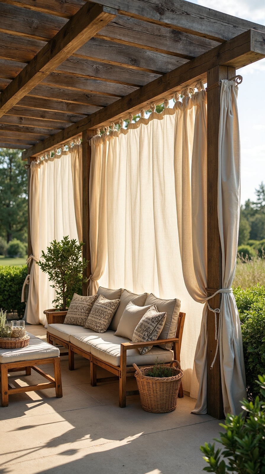 budget friendly rustic curtain charm