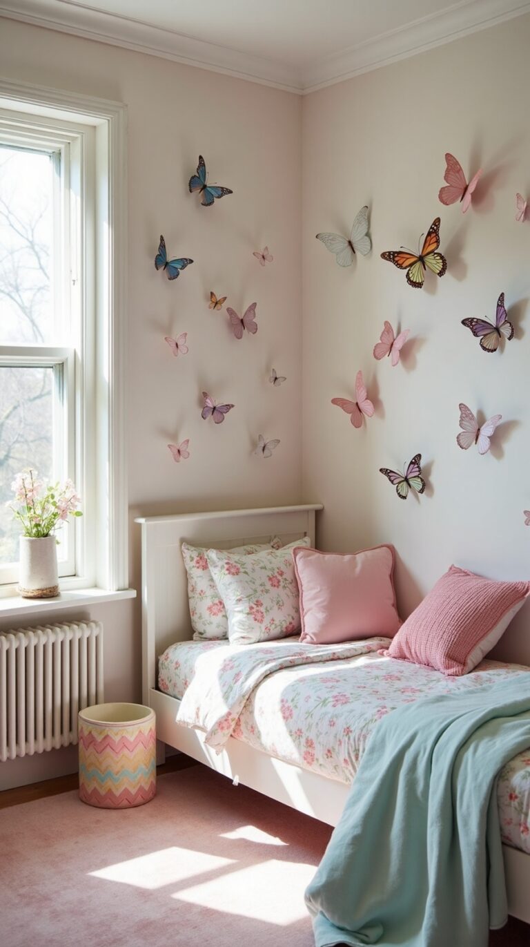 butterflies adorn charming kid s bedrooms