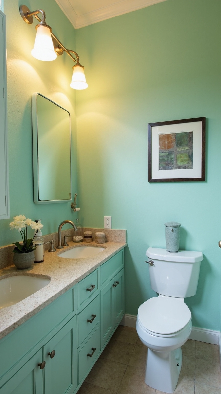 calming coastal spa like bathroom retreat