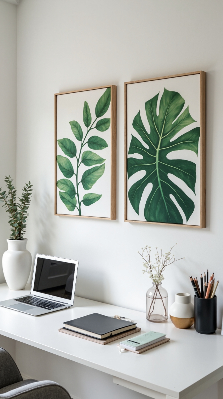calming nature inspired office art