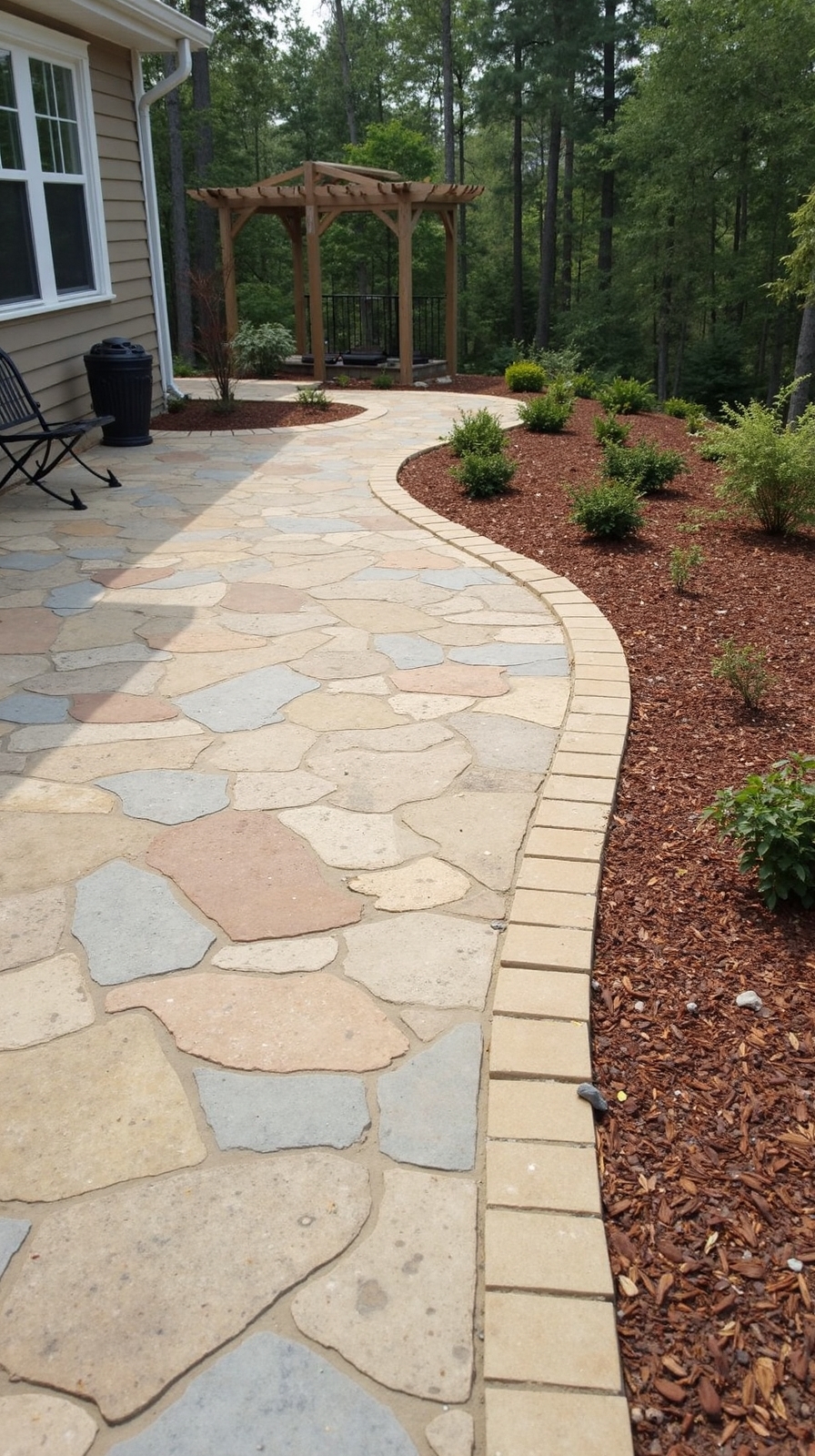 calming welcoming low maintenance versatile limestone patio