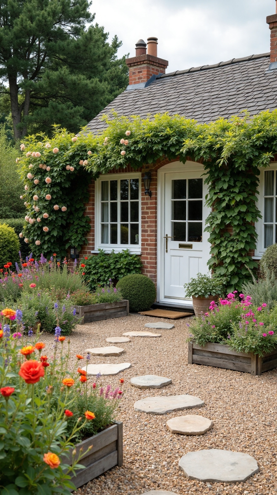 charming cottage garden gravel patio