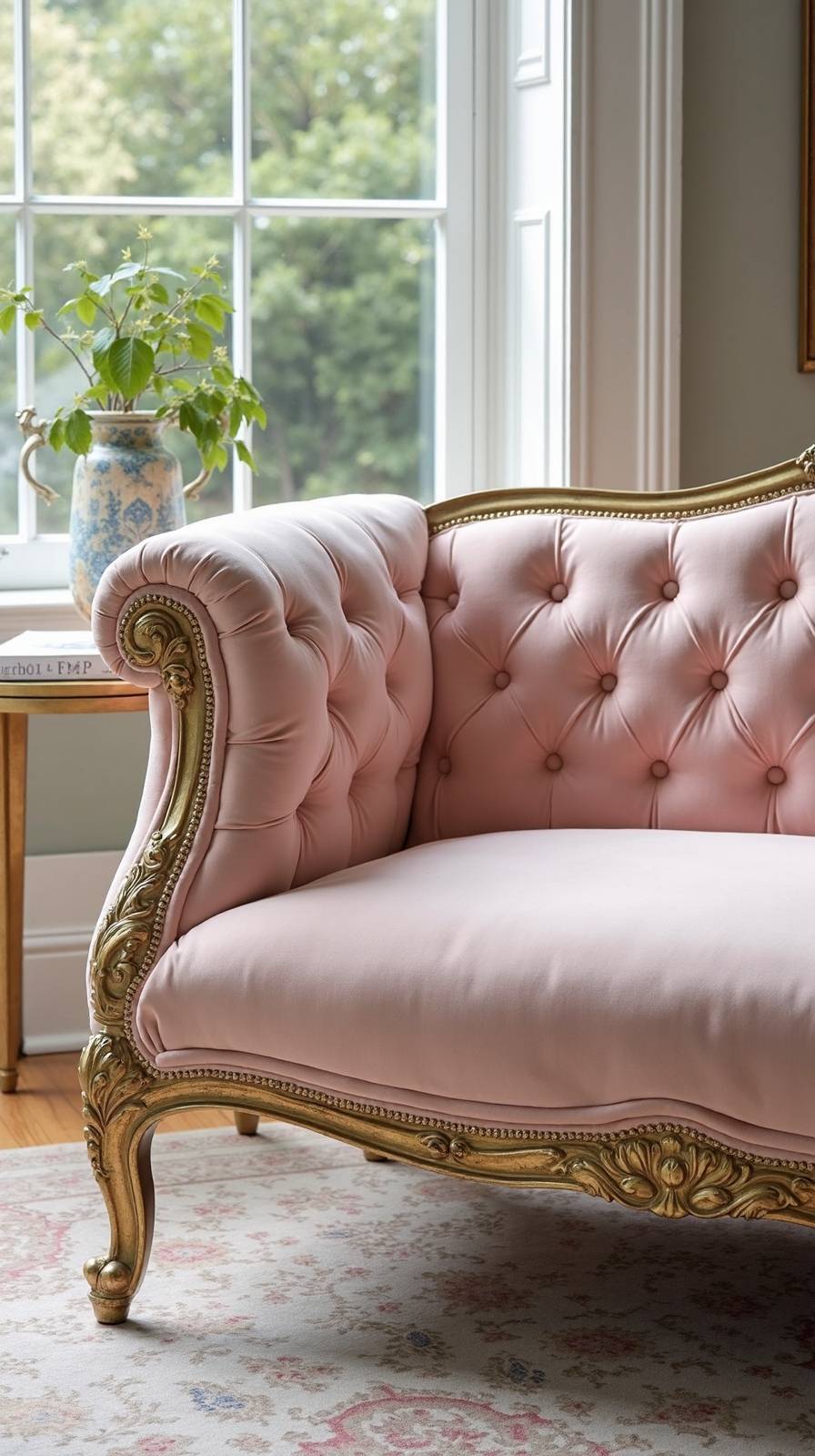 charming vintage brass tufted sleeper sofa