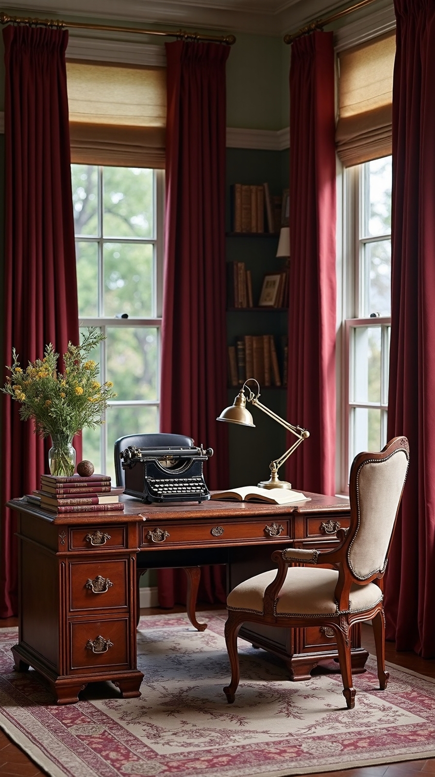 charming vintage inspired home office sanctuary