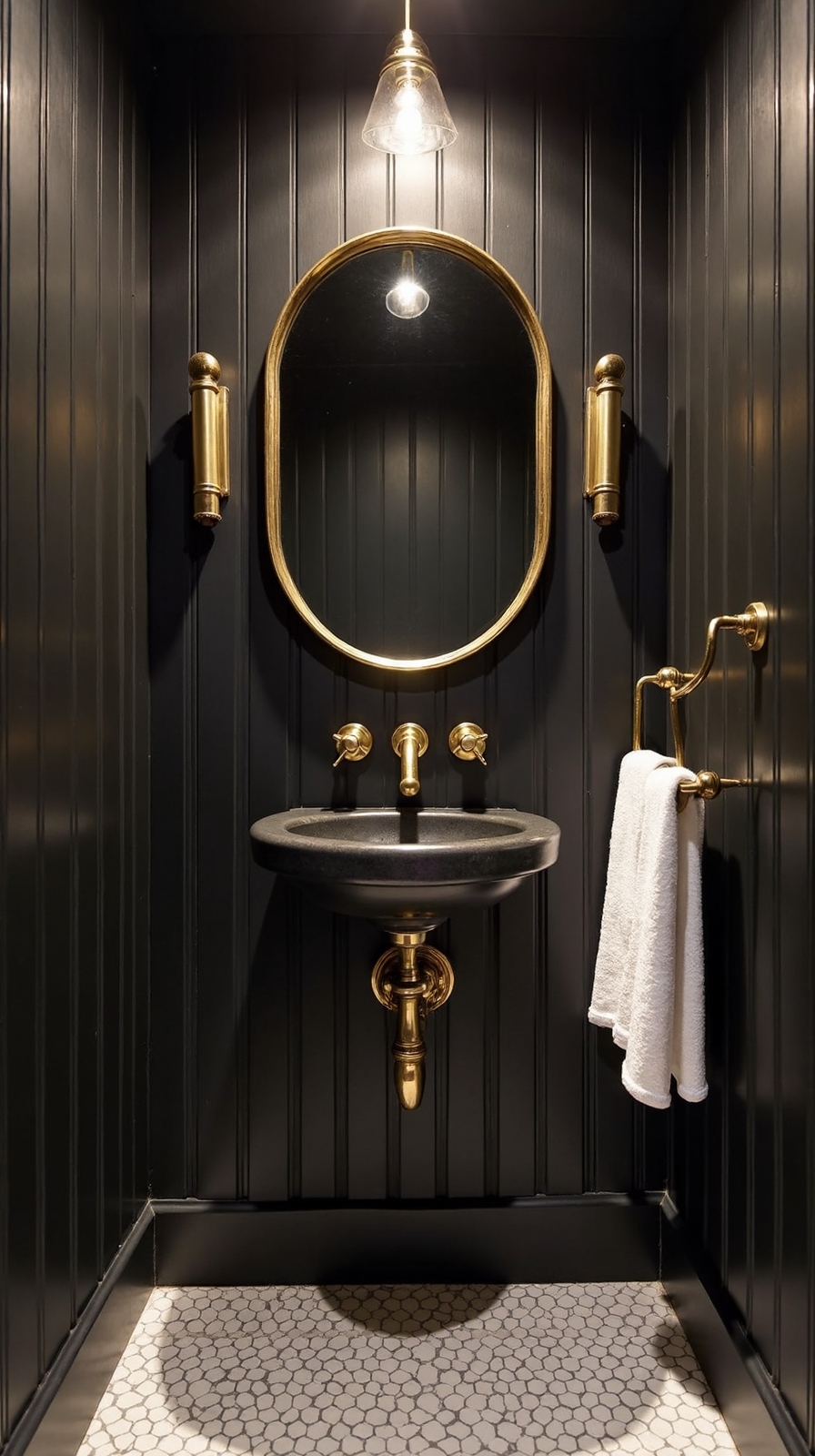 chic black shiplap bathroom transformation