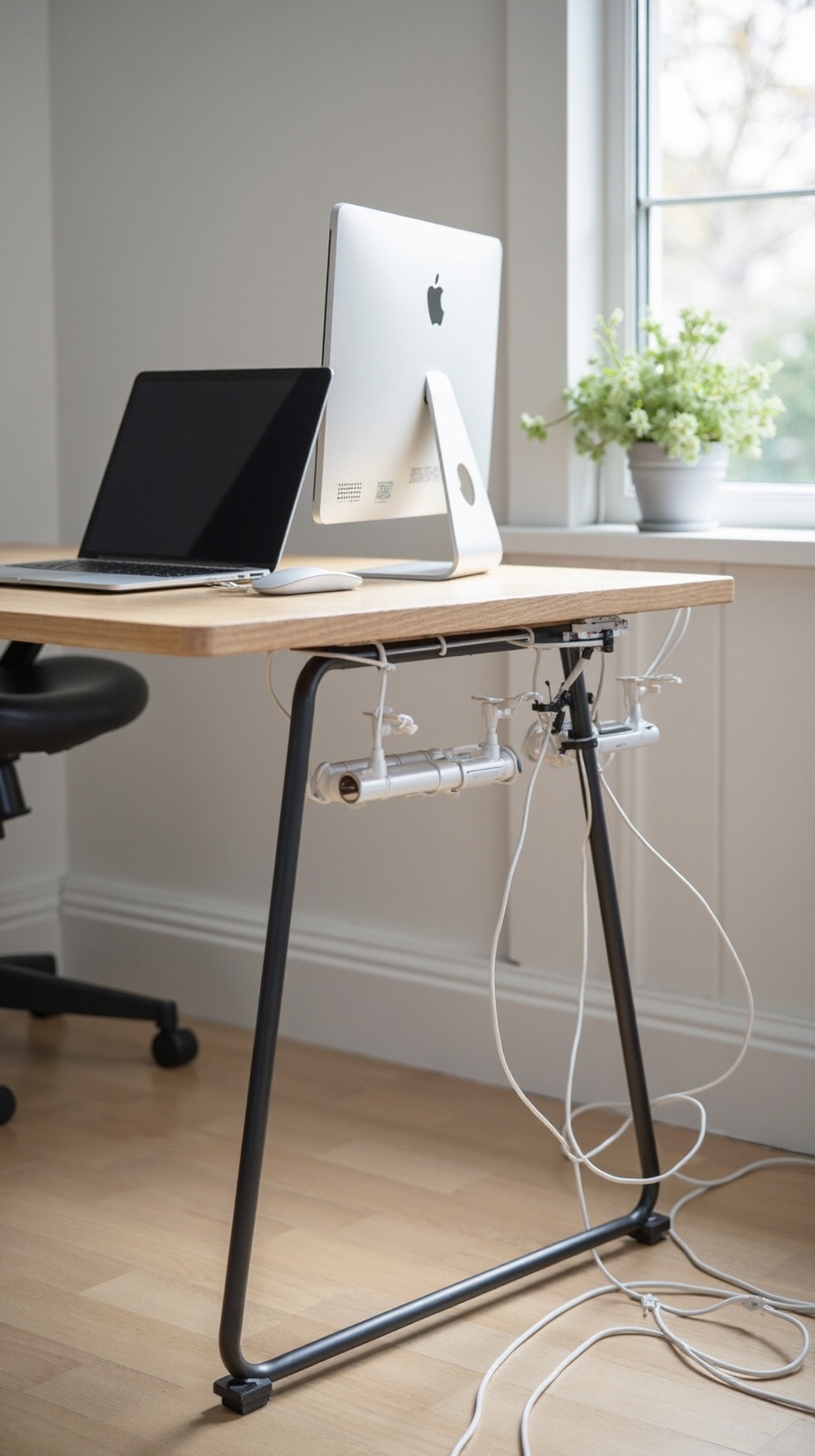 clean organized cable management