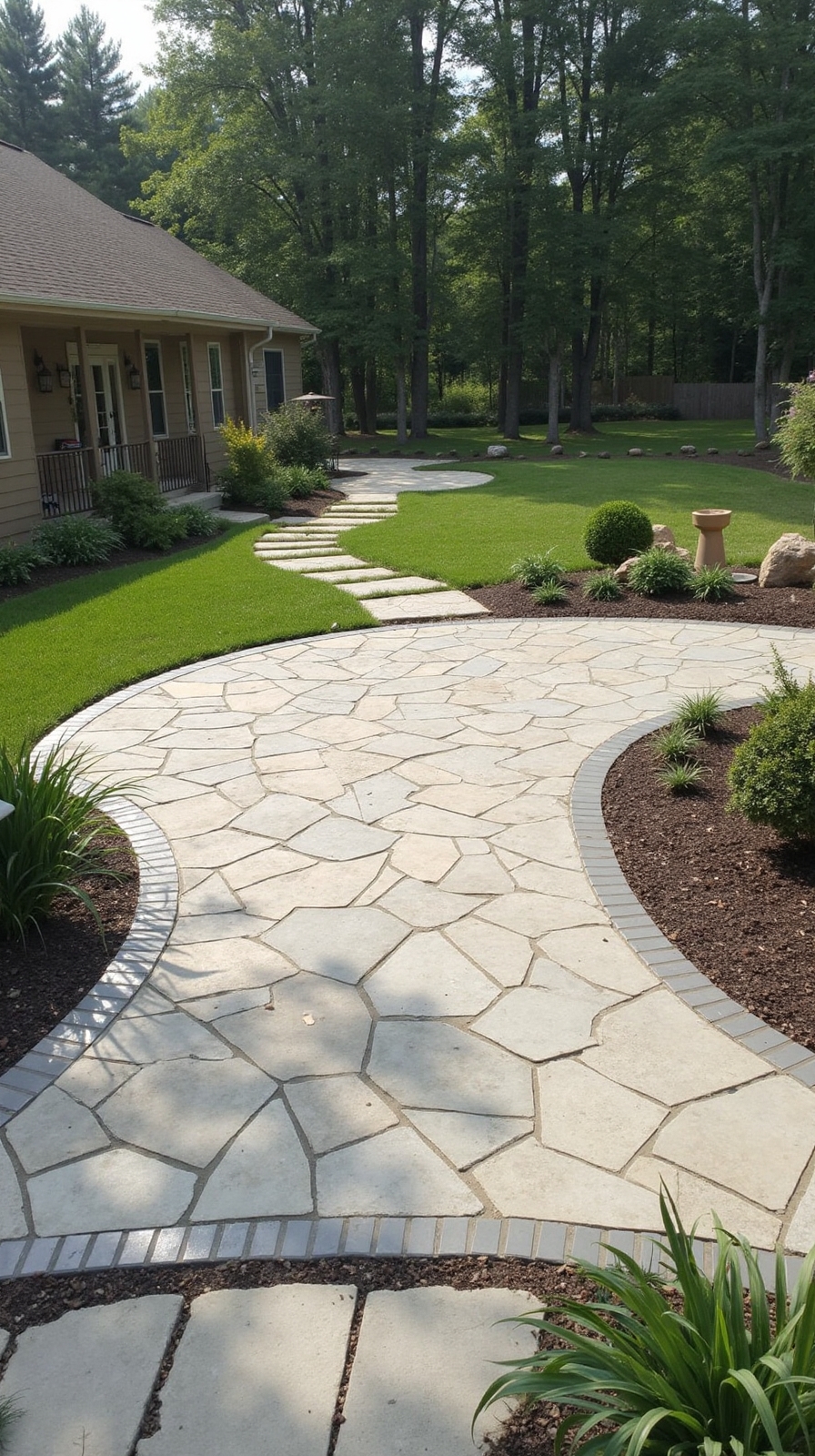 clean patio border designs