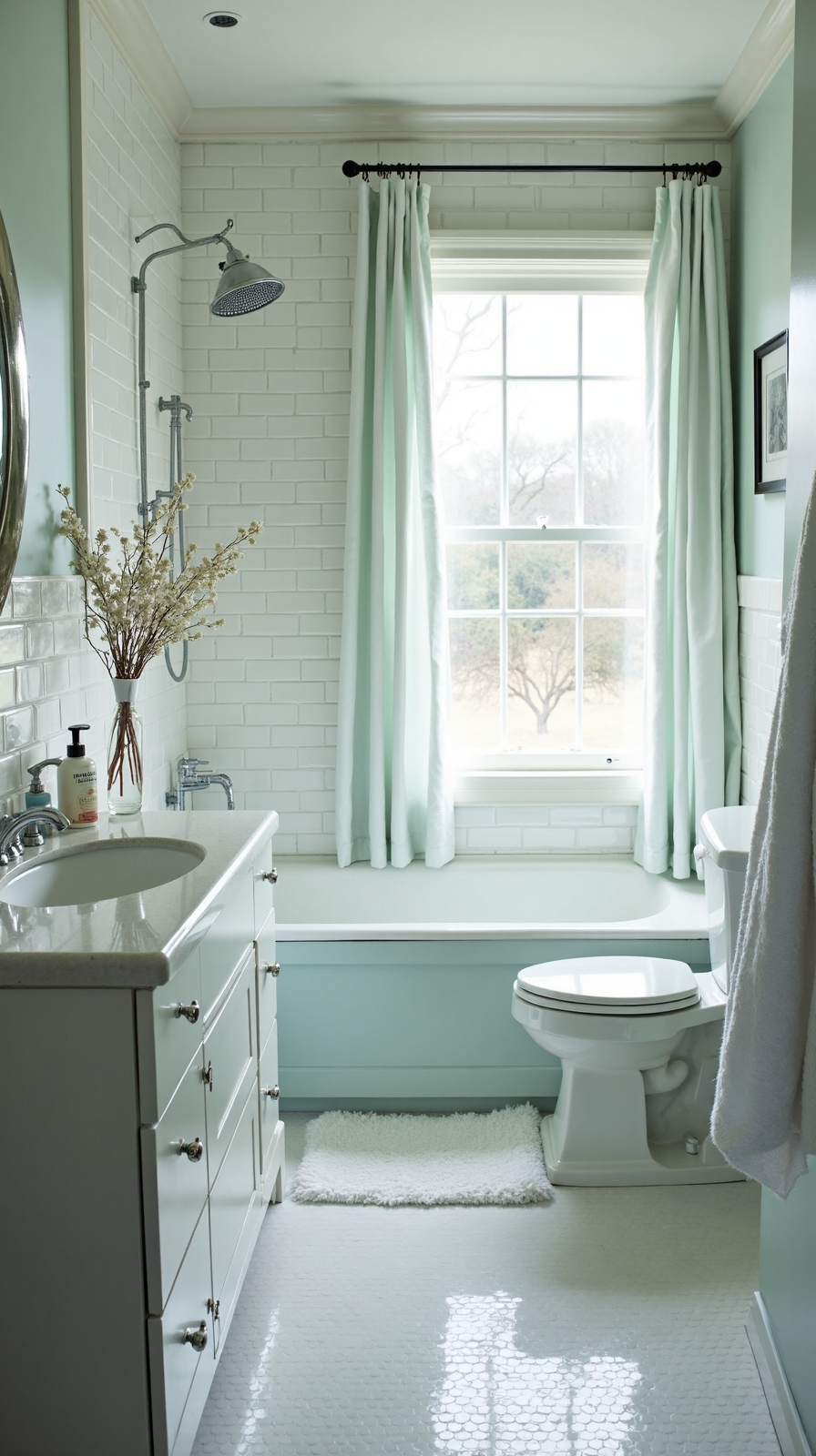coastal bathroom s mesmerizing water mimicking reflections