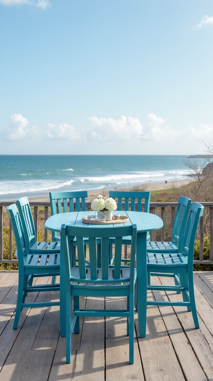 coastal blue durable minimal maintenance relaxed beach