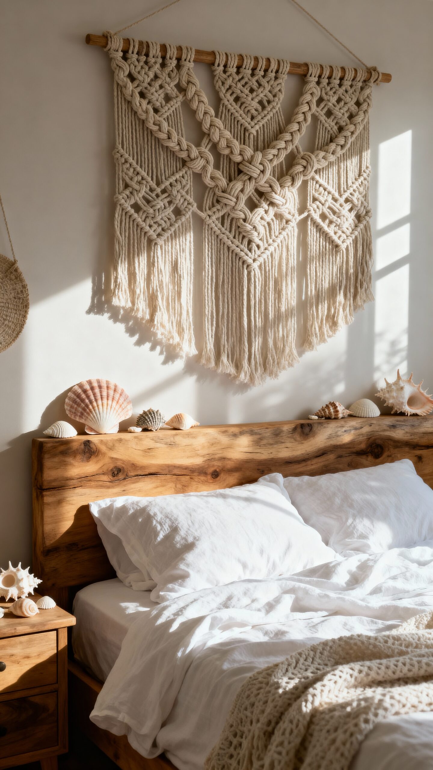 coastal boho macram wall art