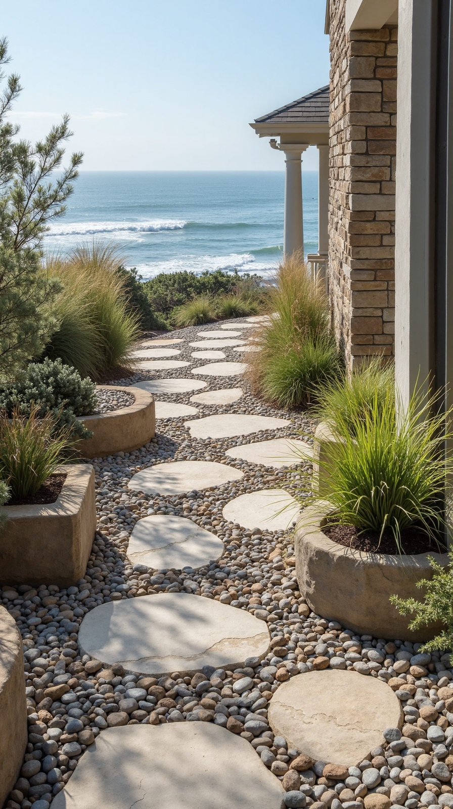 coastal character textured weathered organic accents