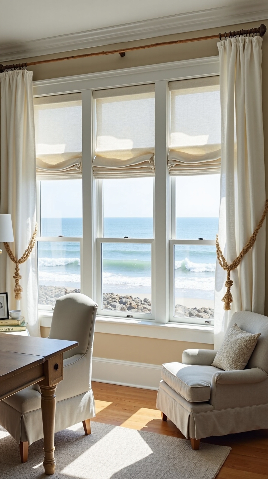 coastal charm captivates workspace tranquility