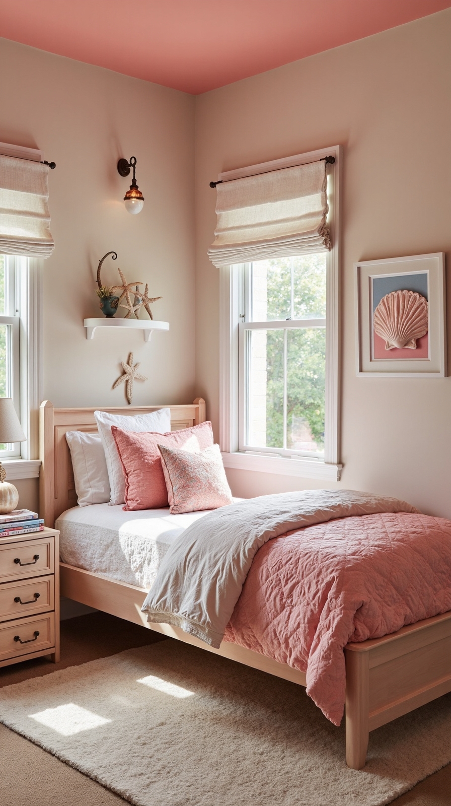 coastal coral pink beachy escape