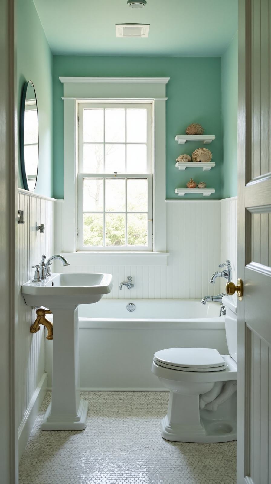 coastal cottage wainscoting for bathrooms