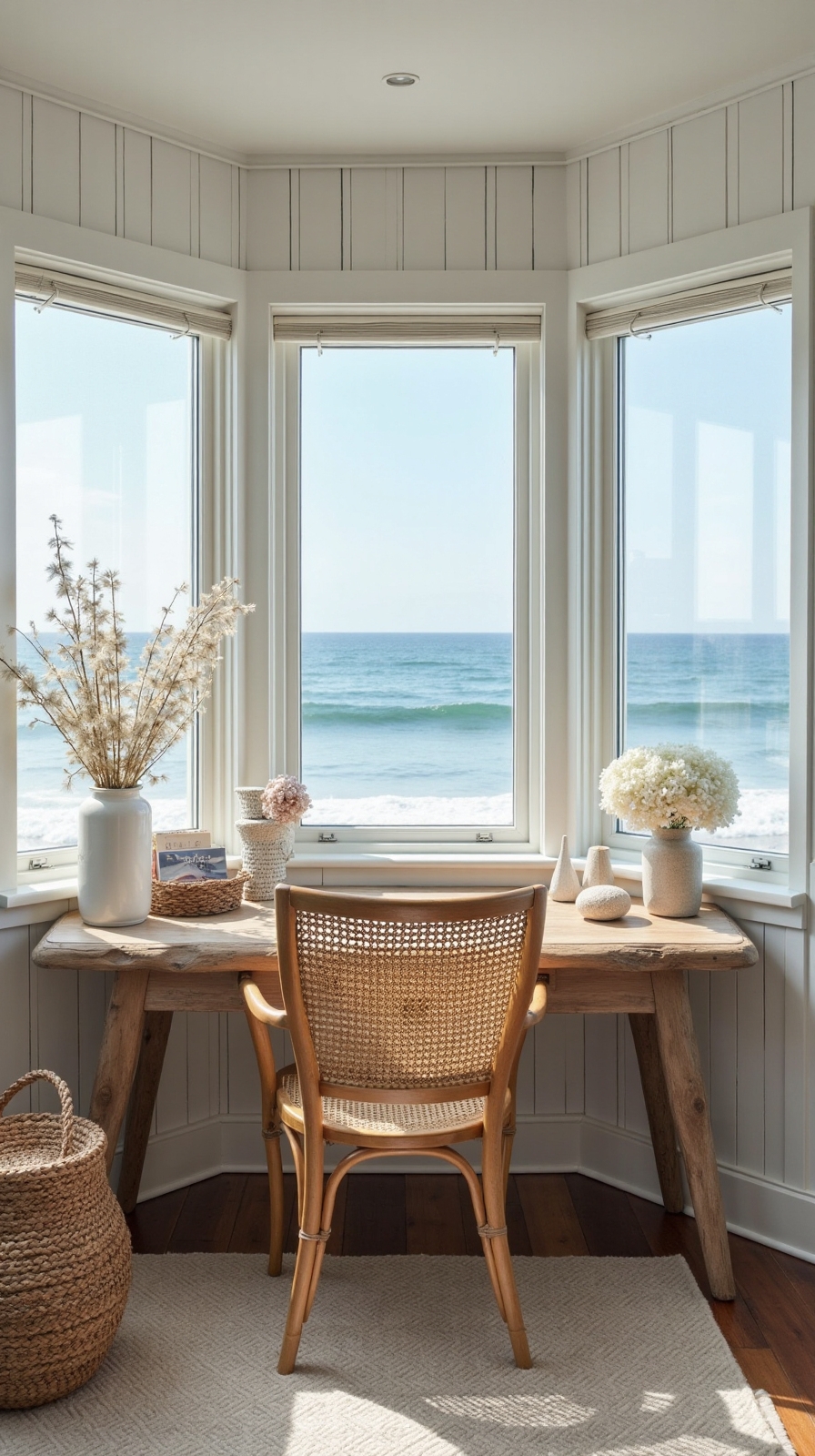 coastal home office beachy aesthetics