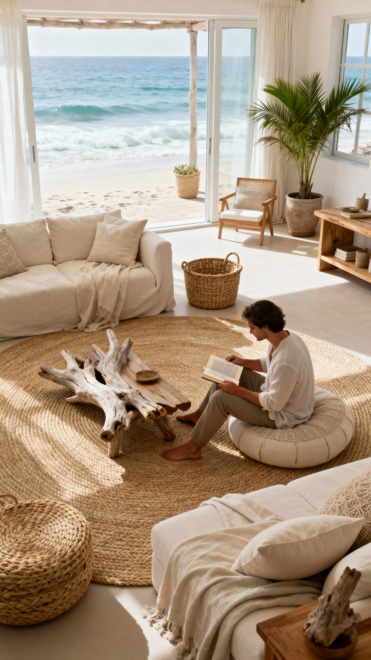 coastal natural fiber texture anchor