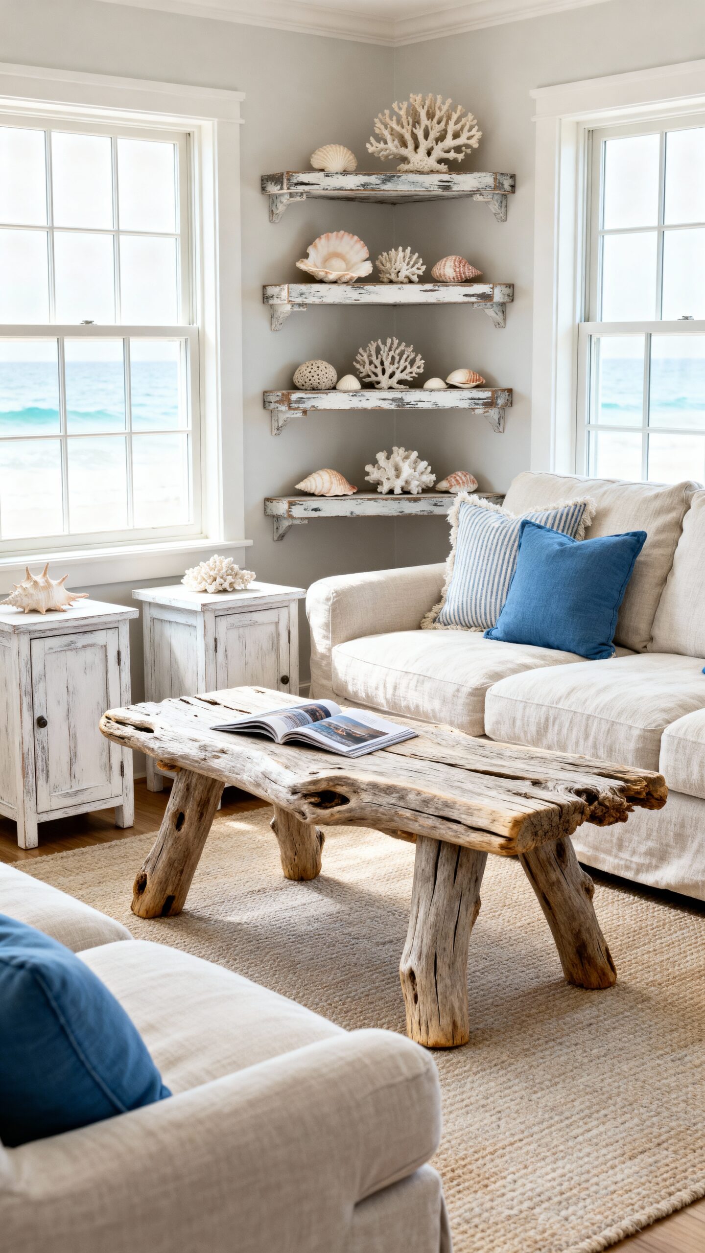 coastal retreat with weathered accents