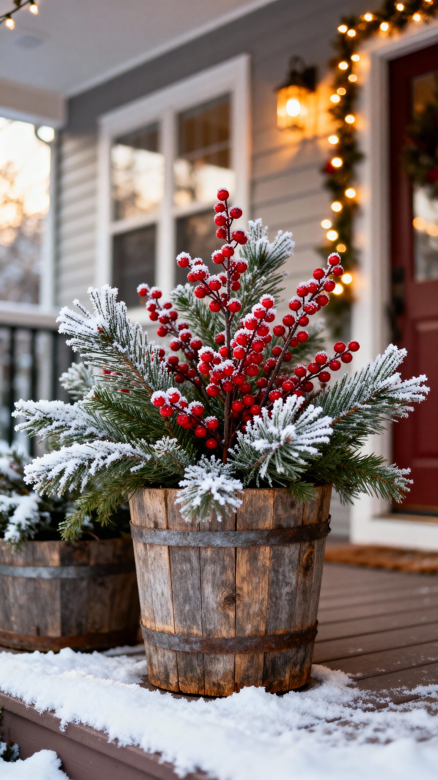 colorful winter berry decor displays