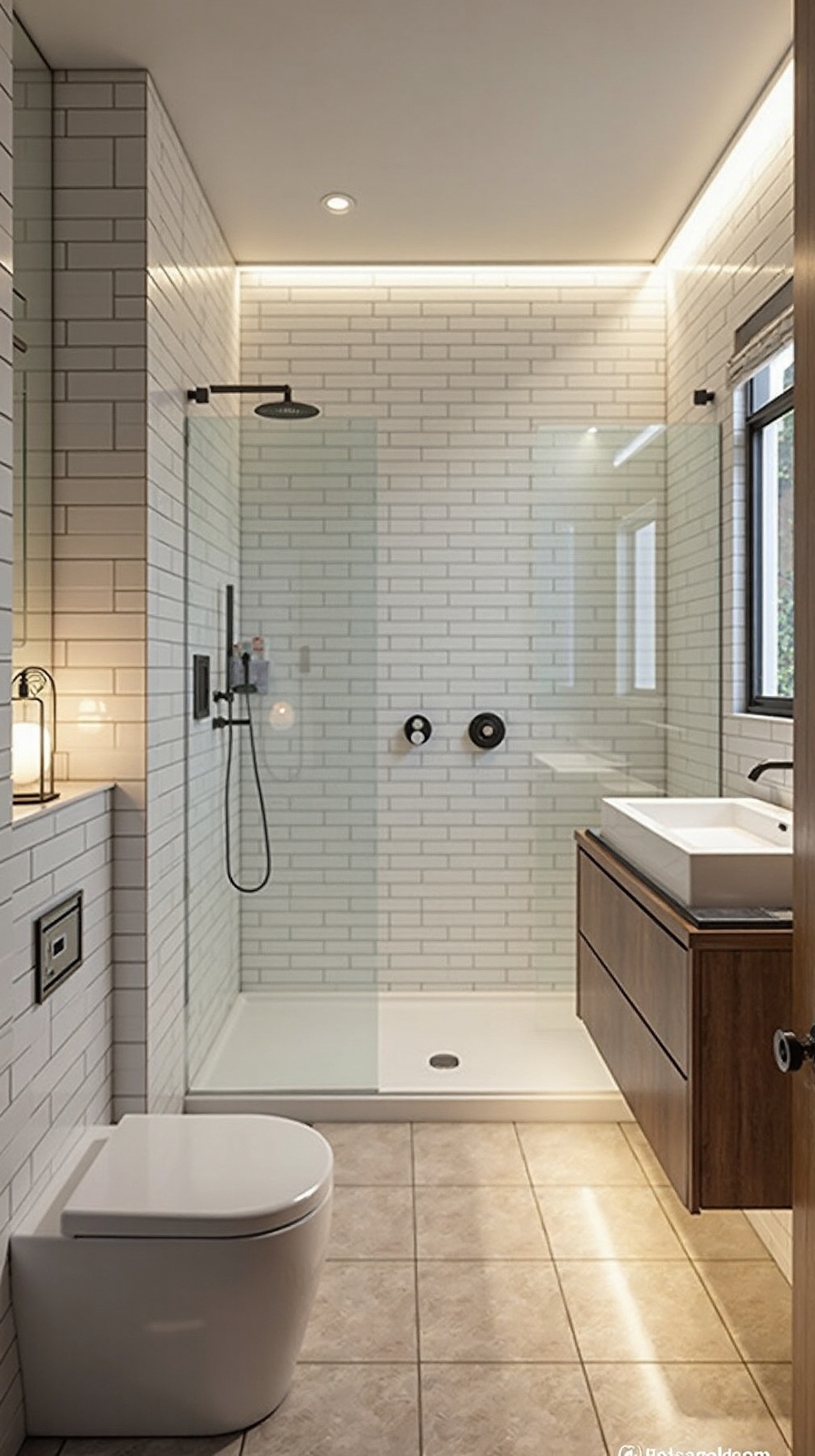 compact bright glass enclosed tub shower combos
