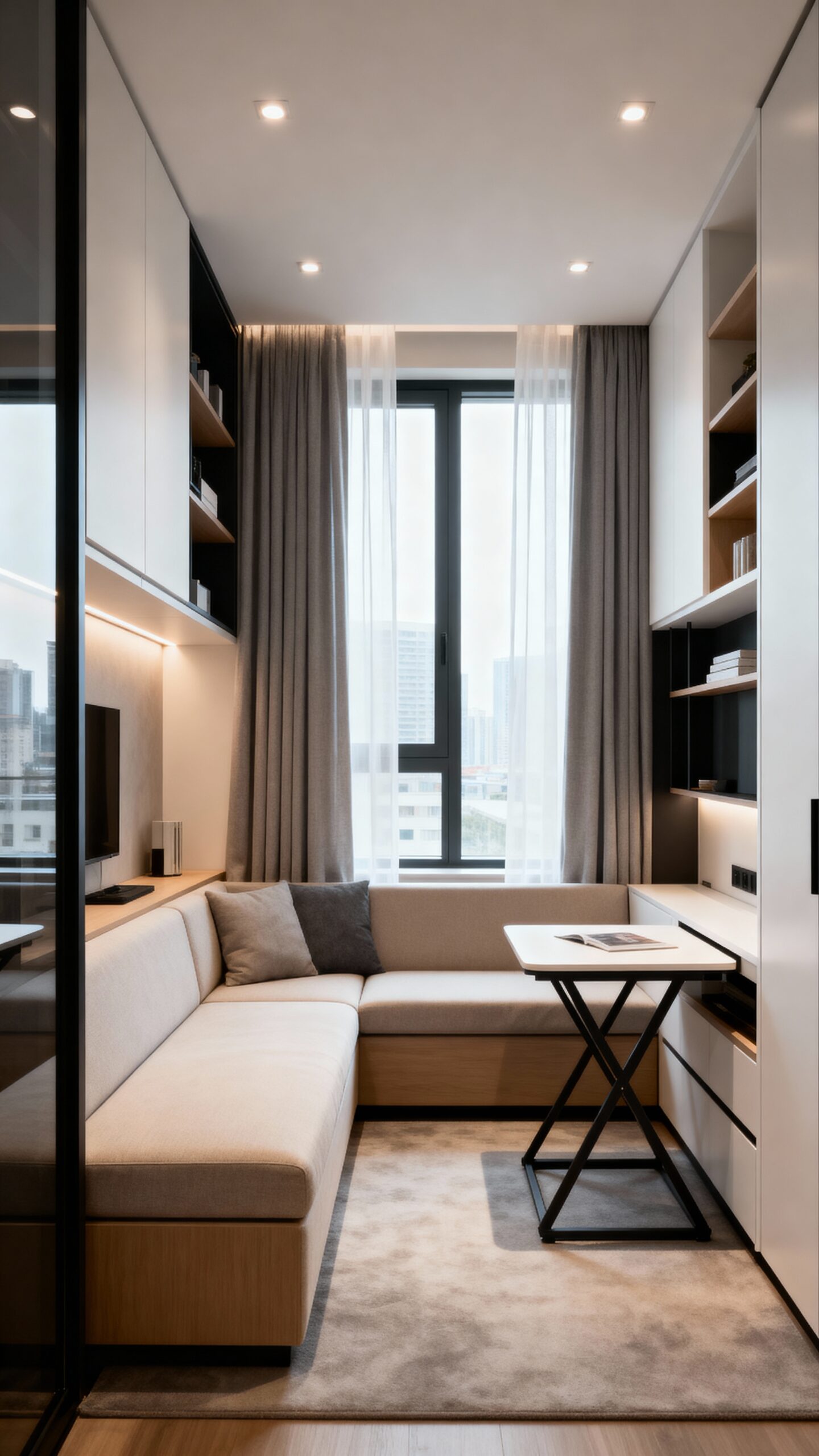 compact comfortable contemporary stylish