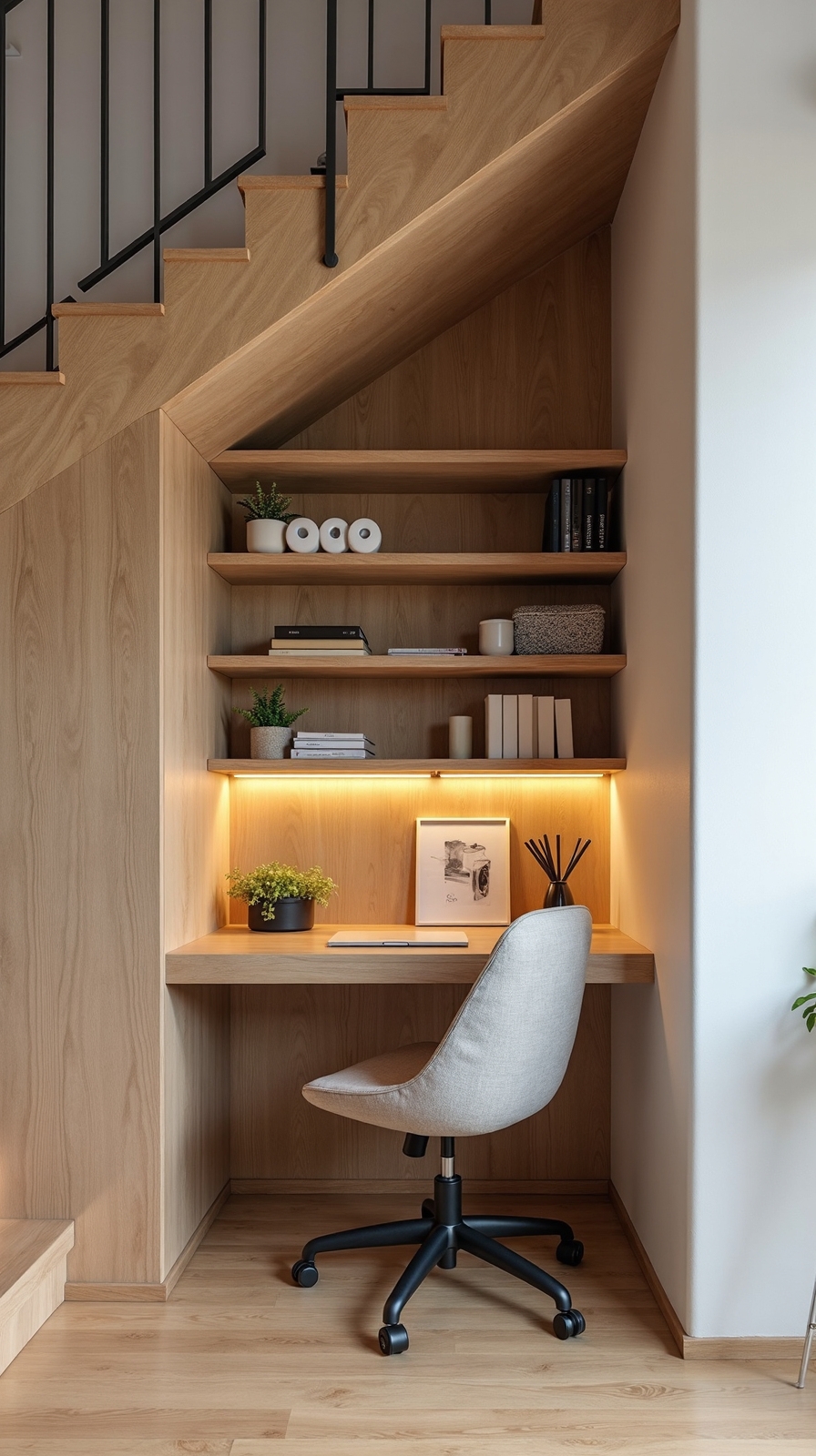 compact cozy concealed customizable home office